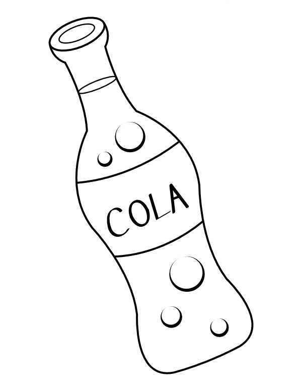 Printable soda coloring page