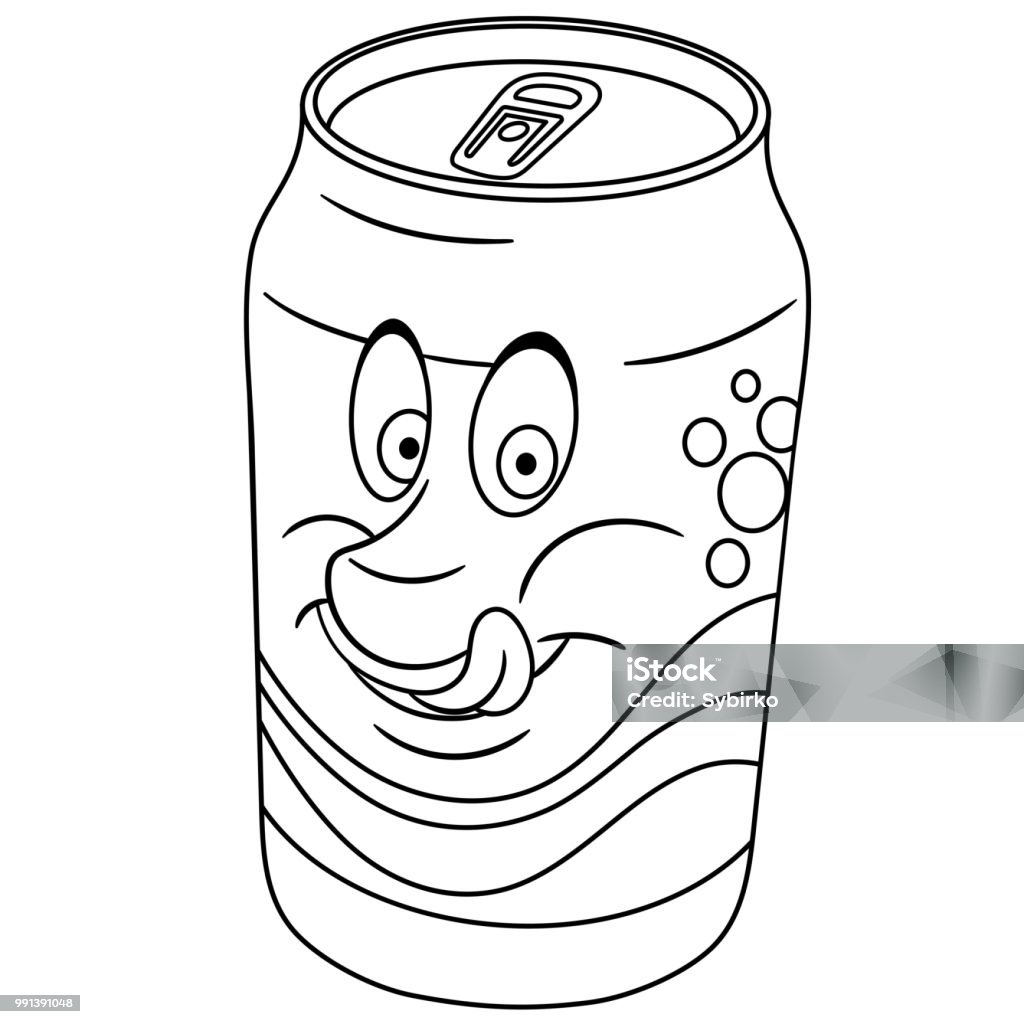 Cartoon soda can drink stock illustration