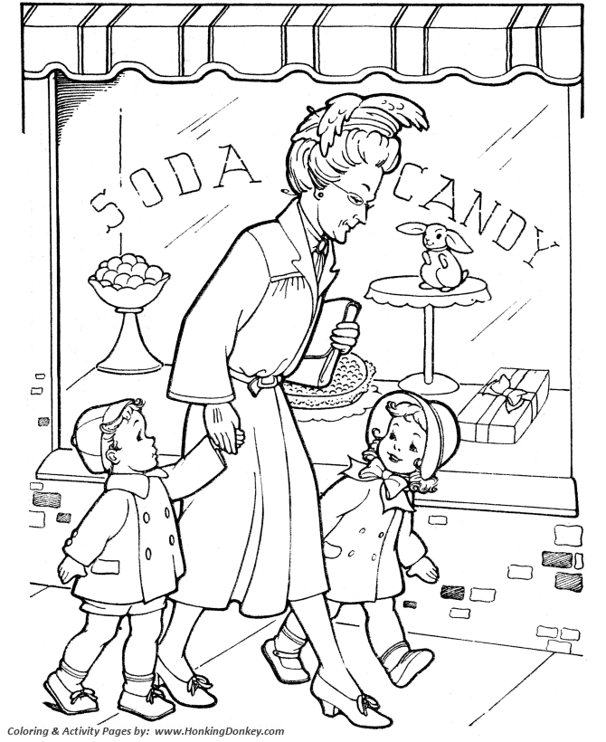Grandparents day coloring pages
