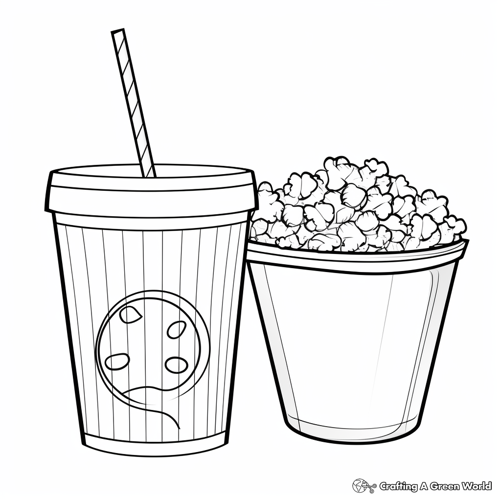 Popcorn coloring pages
