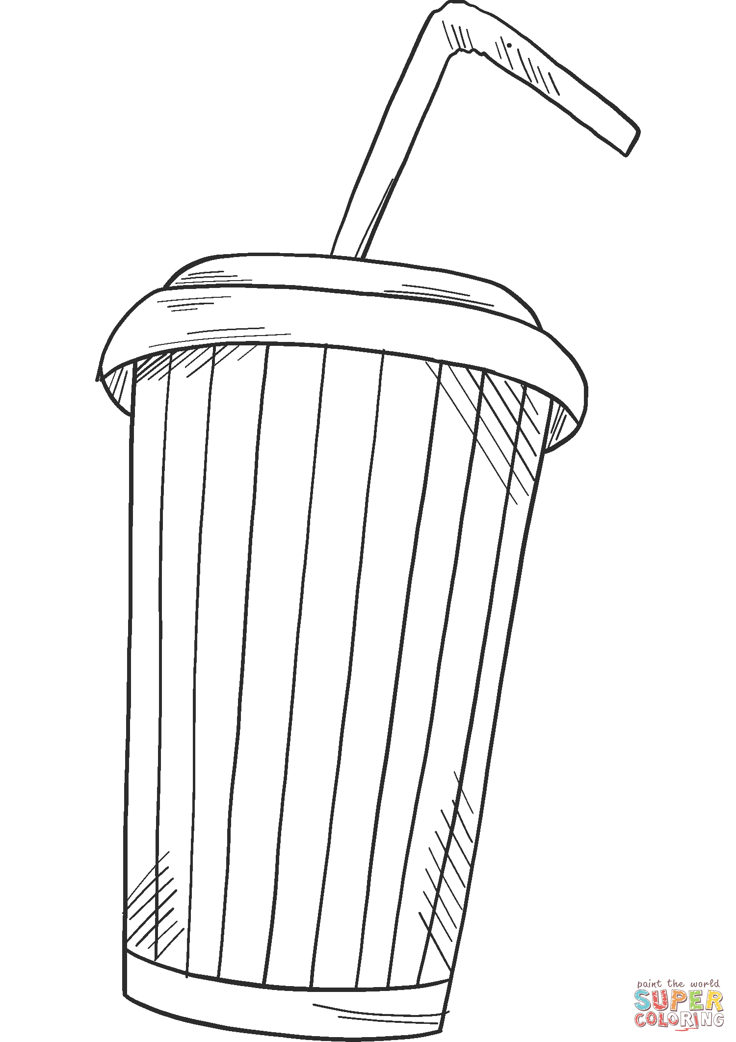 Soda cup coloring page free printable coloring pages