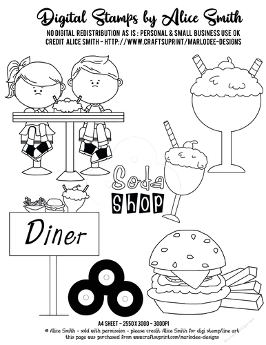 S soda shop diner