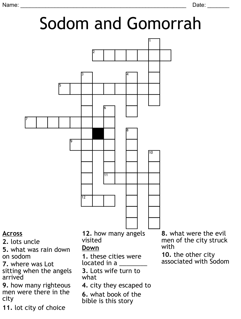 Sodom and gomorrah crossword
