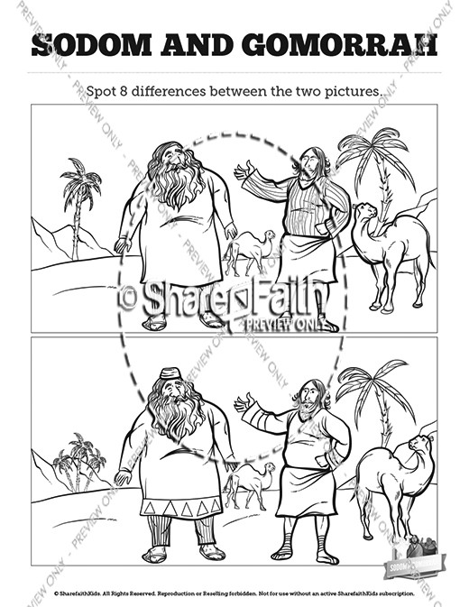 The story of sodom and gomorrah sunday school coloring pages clover media