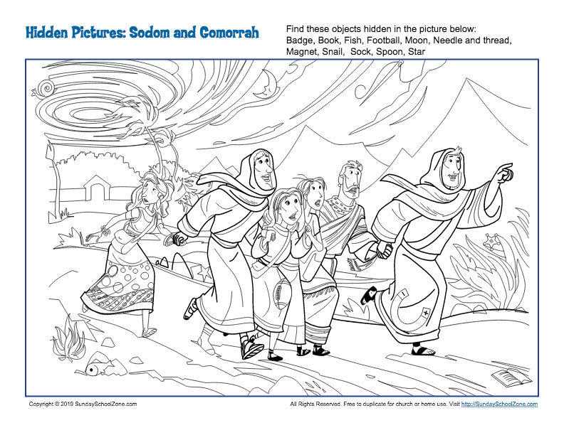 Sodom and gomorrah hidden pictures on sunday school zone