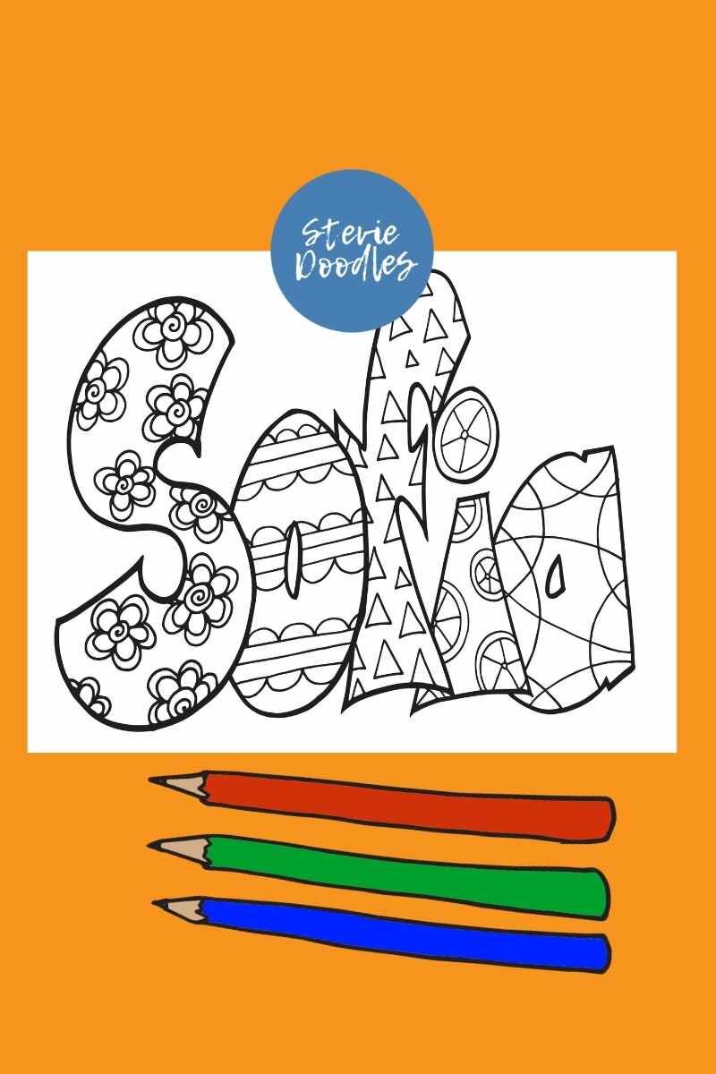 Free sofia coloring pages â stevie doodles