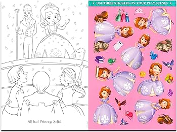 Sofia the first coloring book set for kids