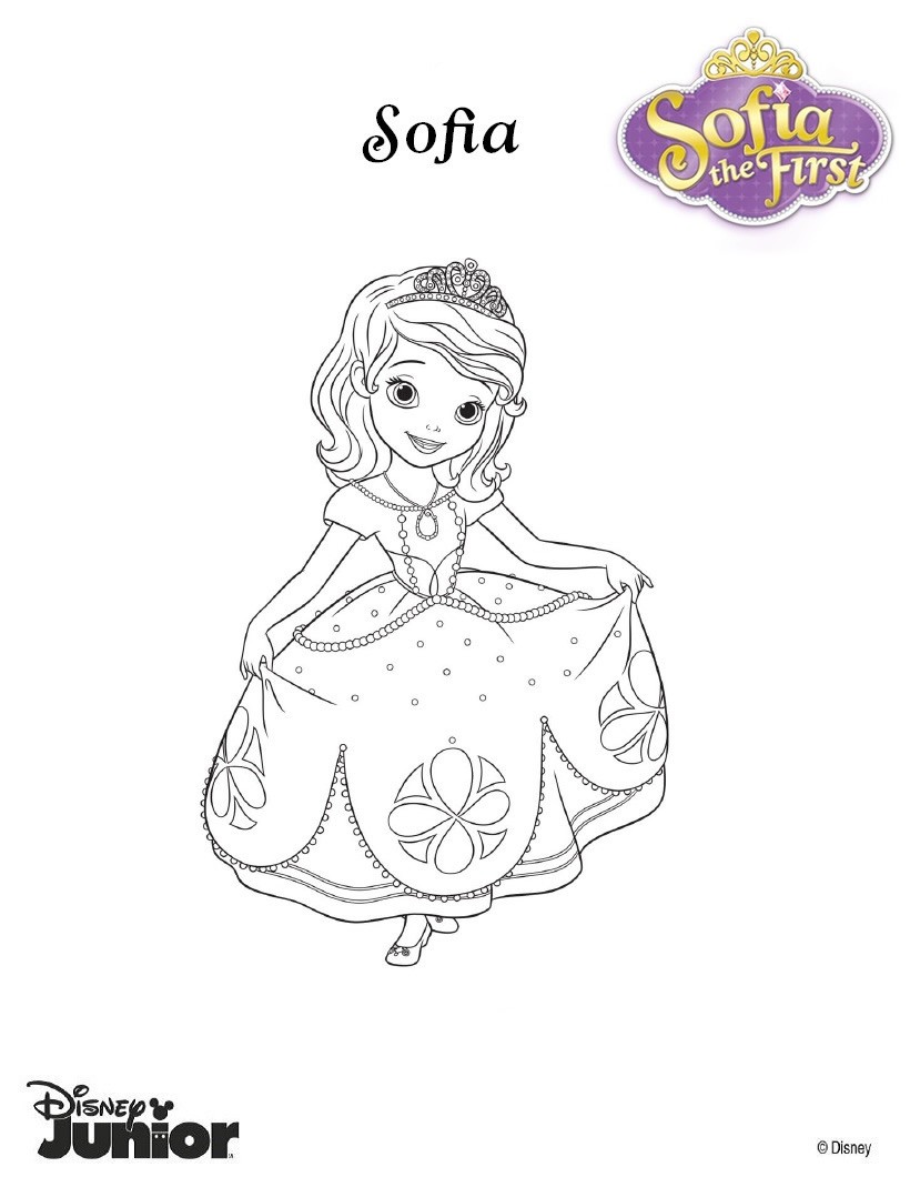 Beautiful princess sofia coloring pages