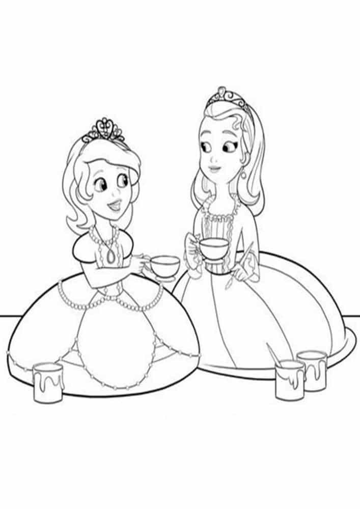 Free easy to print sofia the first coloring pages