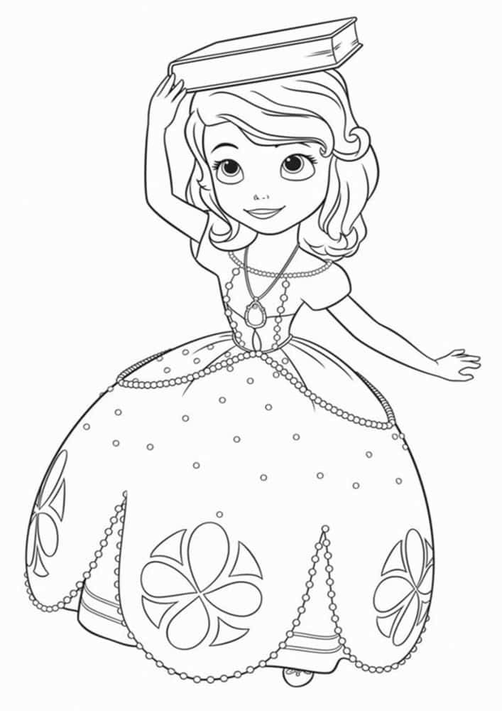 Free easy to print sofia the first coloring pages