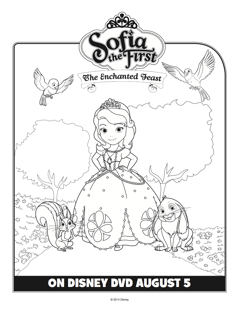 Sofia the first printable coloring sheets