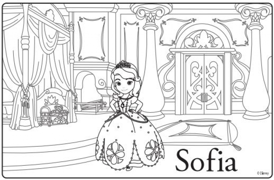 Free printable sofia the first coloring pages