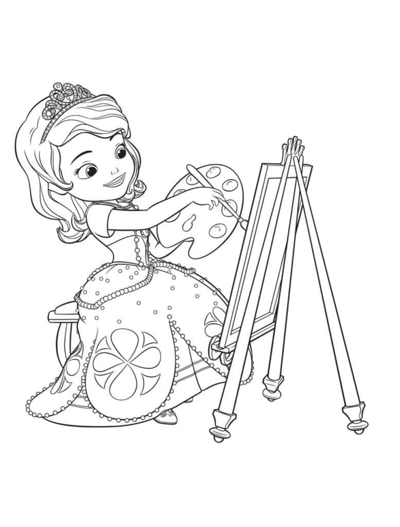 Sofia is drawing coloring page