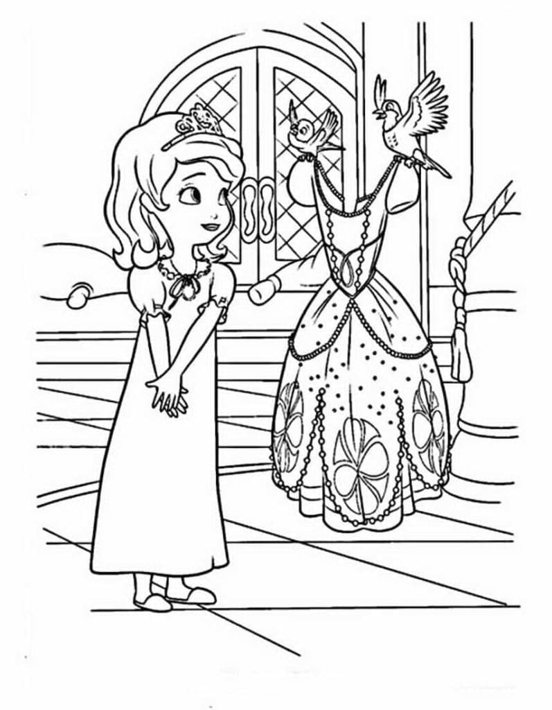 Free sofia the first coloring page
