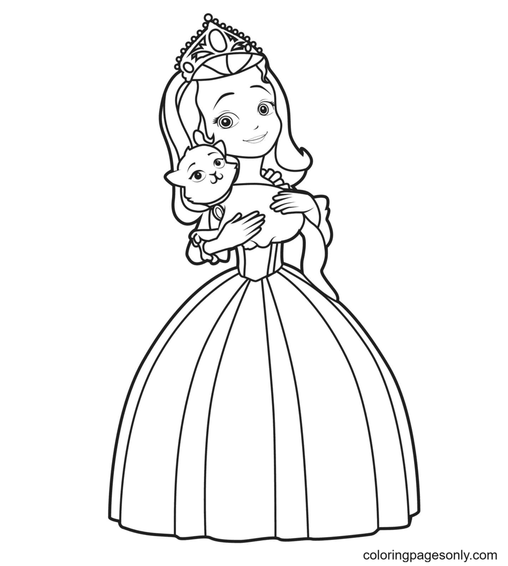Sofia the first coloring pages printable for free download