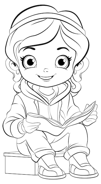 Page coloring pages with instructions vectors illustrations for free download