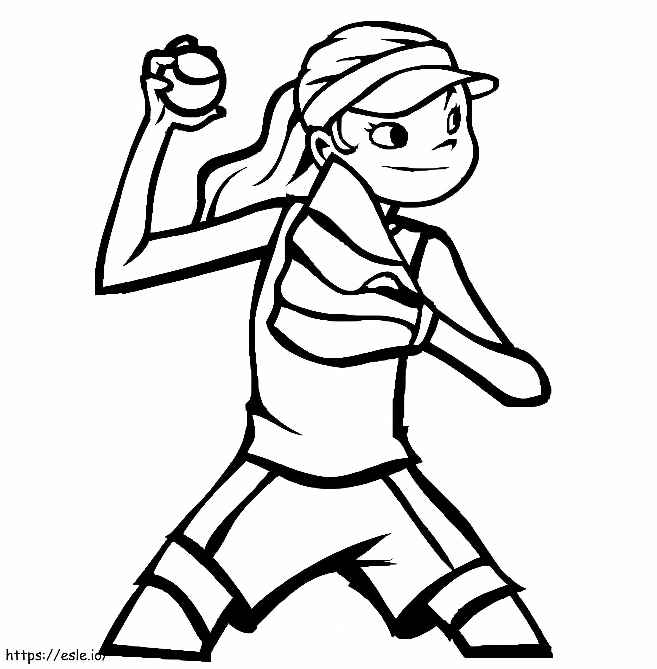 Printable softball coloring page