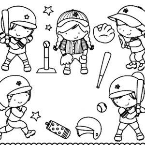 Softball coloring pages printable for free download