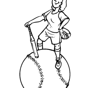 Softball coloring pages printable for free download