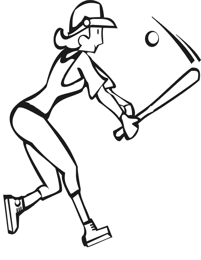 Softball coloring pages
