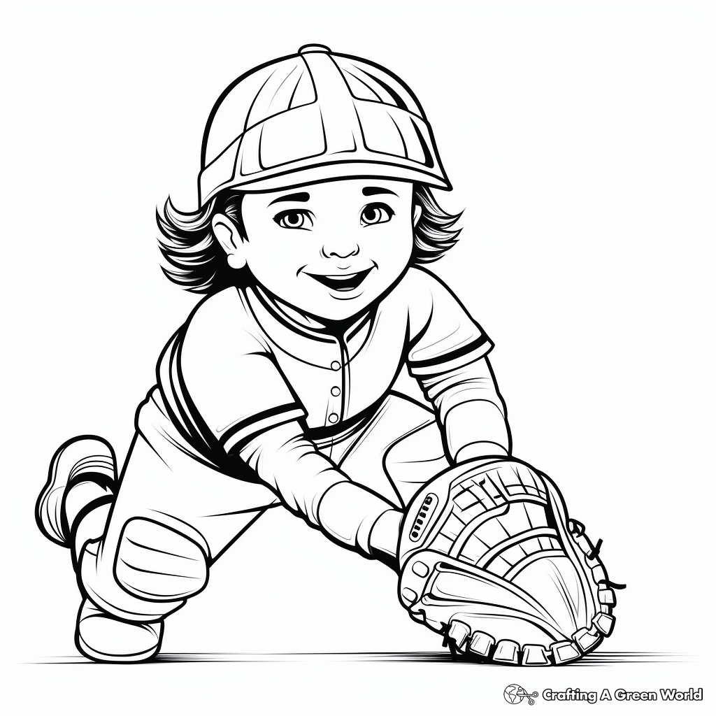 Softball coloring pages