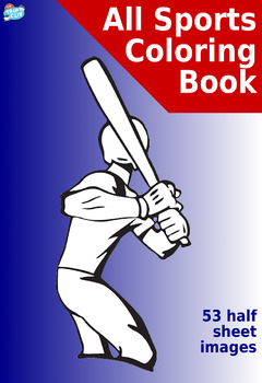 Sports themed coloring book