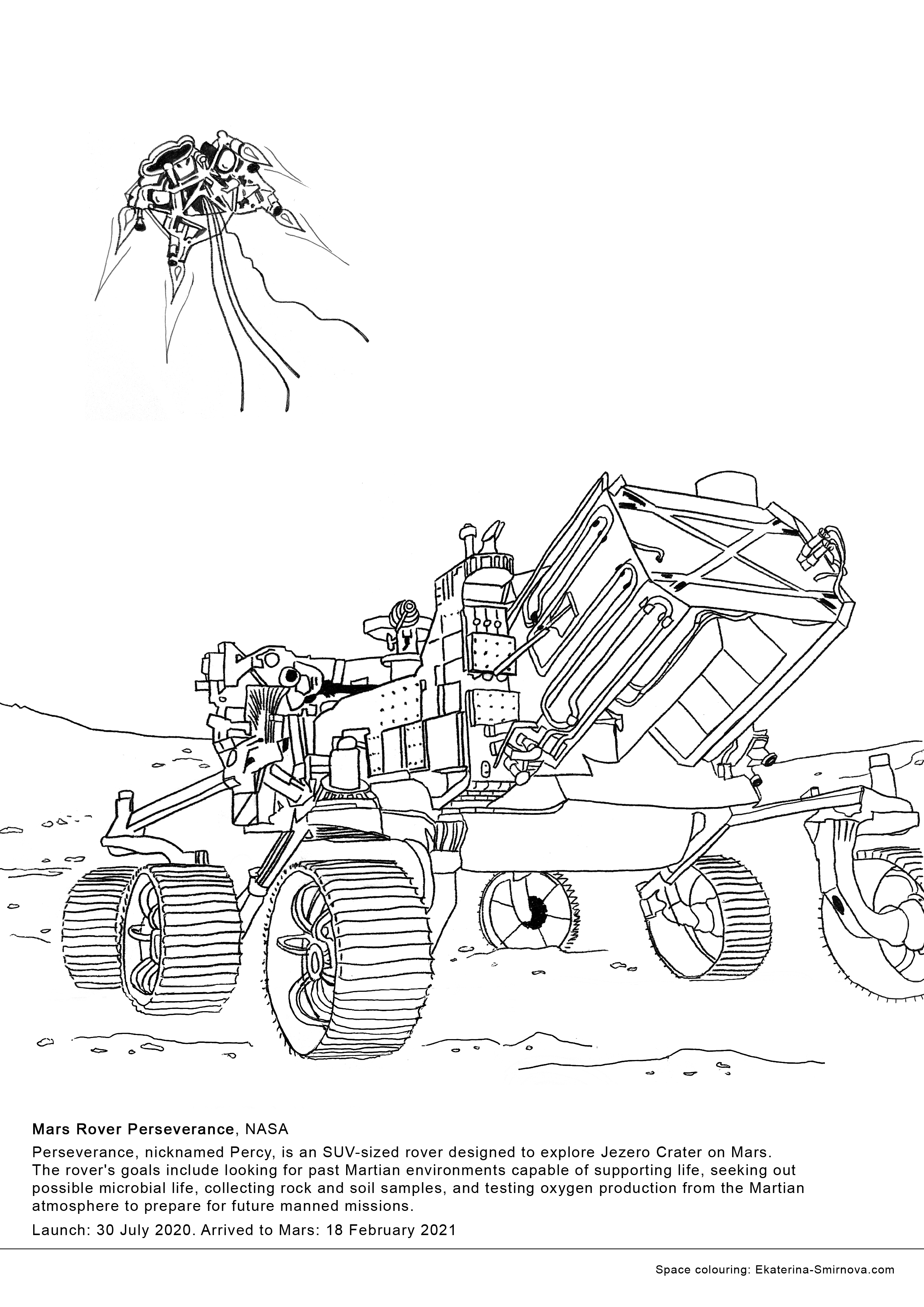 Coloring book for space missions
