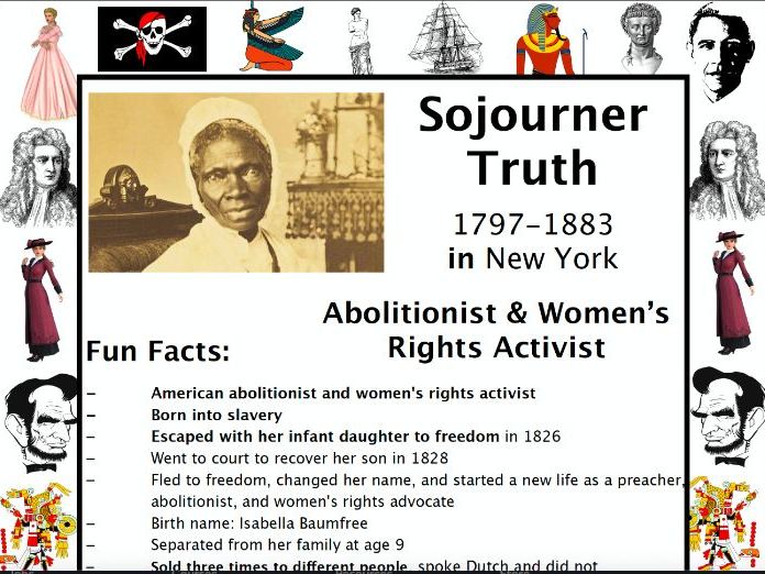 Sojourner truth packet activities important historical figures series teaching resources