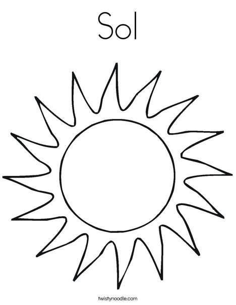 Sol coloring page