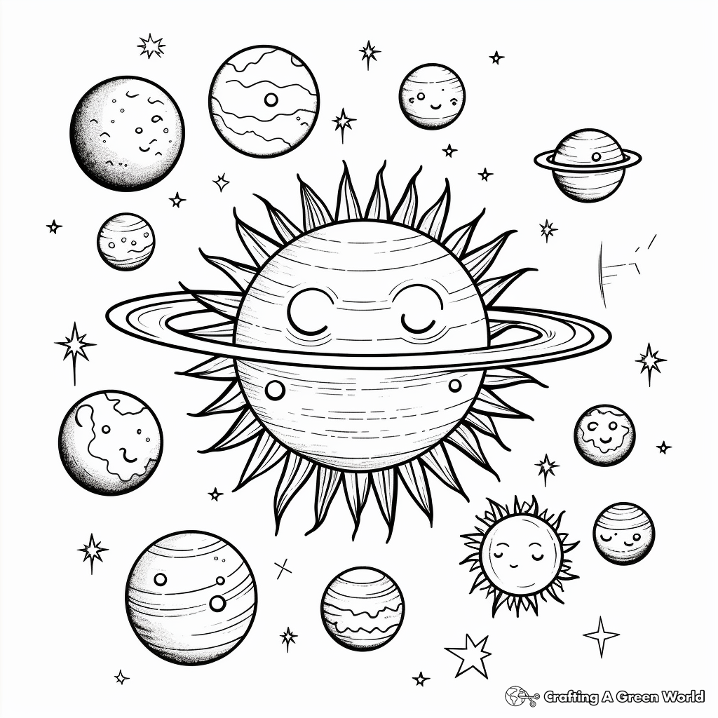 Sun coloring pages