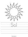 Sol coloring page