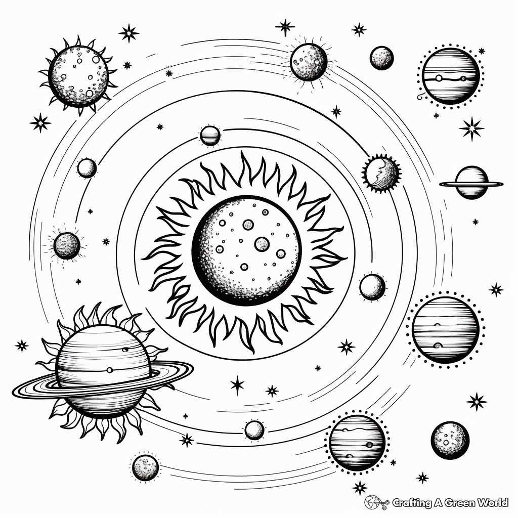 Sun coloring pages