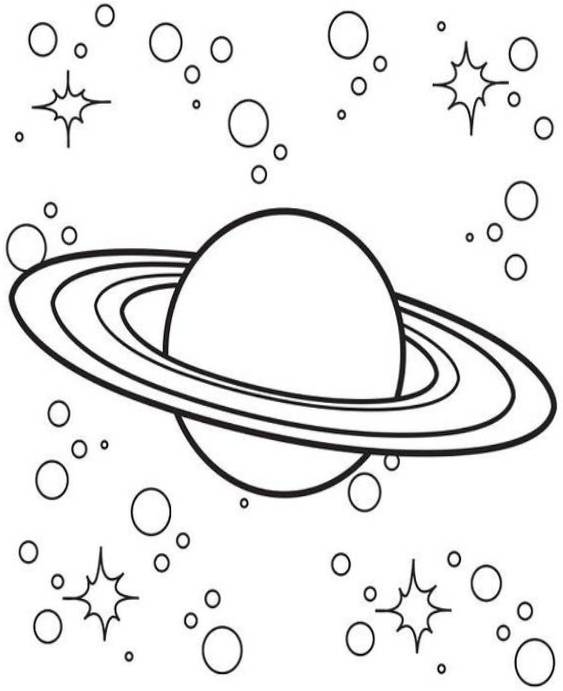 Free easy to print solar system coloring pages