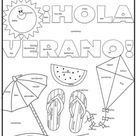 Erir verbs in spanish summer coloring page summer coloring pages coloring pages summer colors