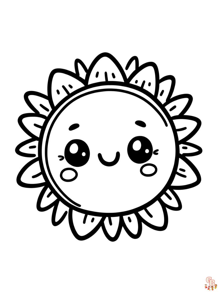 Disfruta coloreando el sol con sun coloring pages para imprimir gratis