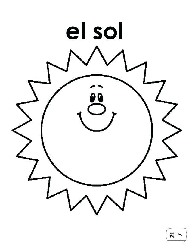 Sol para colorear