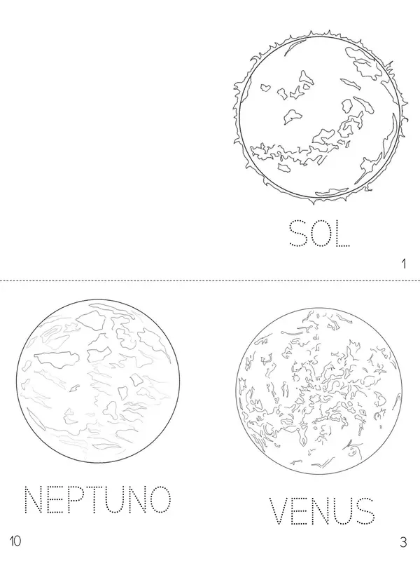 Sistema solar cuadernillo para pintar