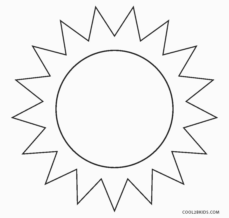 Free printable sun coloring pages for kids