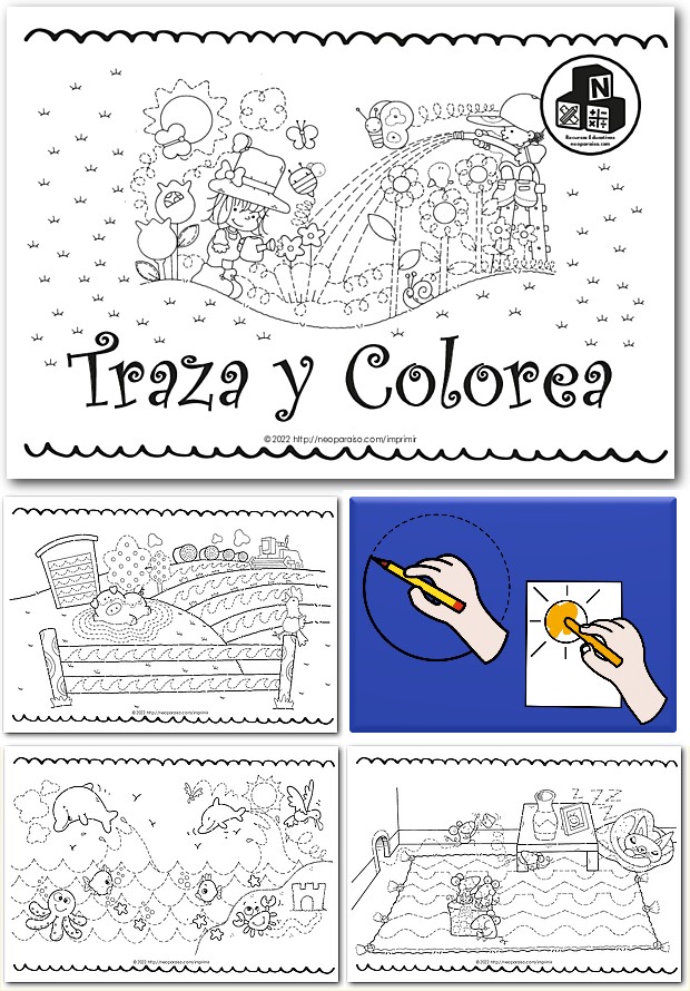 Lãminas para trazar y colorear