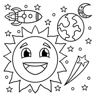Imãgen de sol para colorear