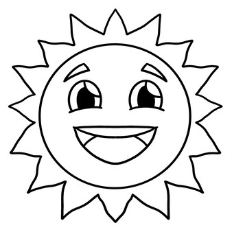 Imãgen de sol para colorear
