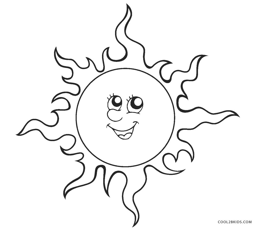 Free printable sun coloring pages for kids