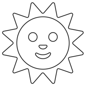 Dibujos de sol para colorear