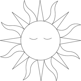 Imãgen de sol para colorear
