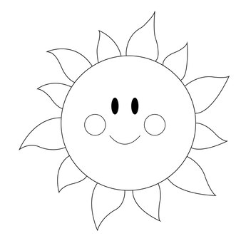 Imãgen de sol para colorear