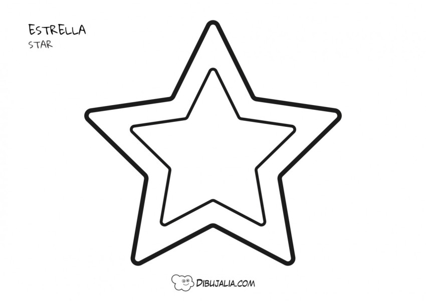 Silueta estrella doble