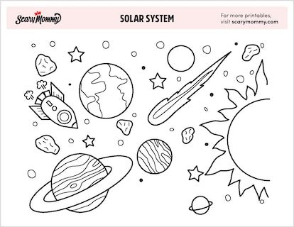 Visit the final frontier with these solar system coloring pages