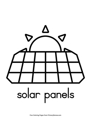 Solar panels coloring page â free printable pdf from