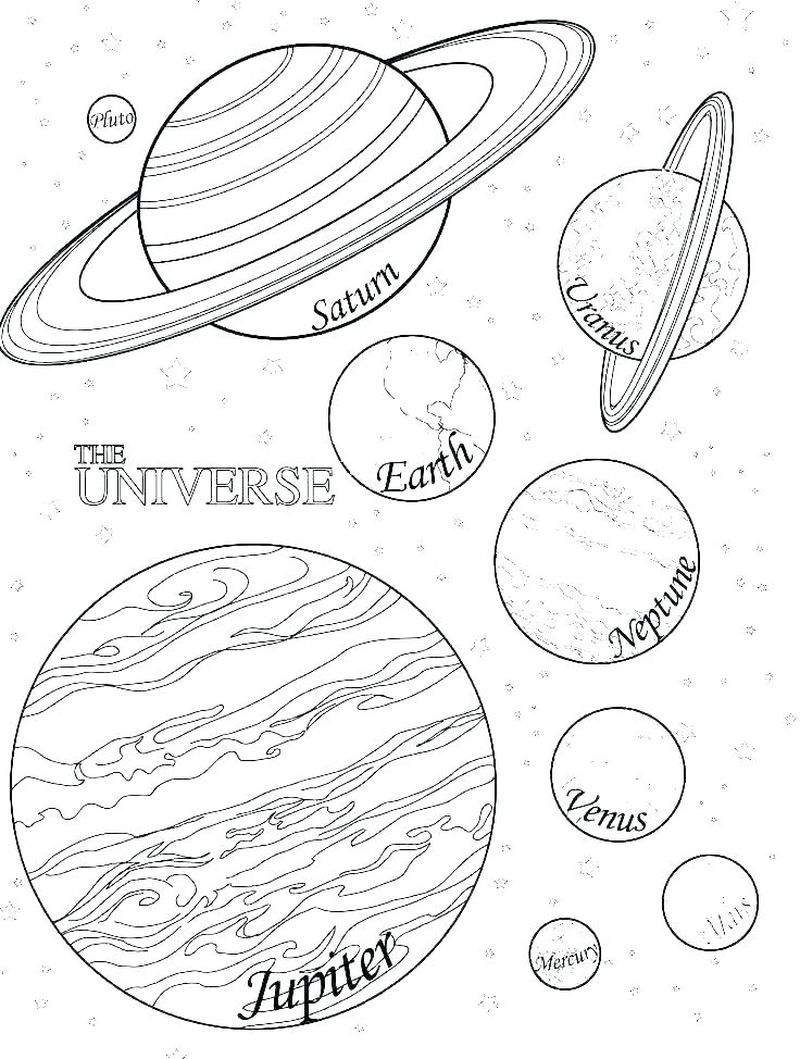 Plete solar system coloring pages pdf to print