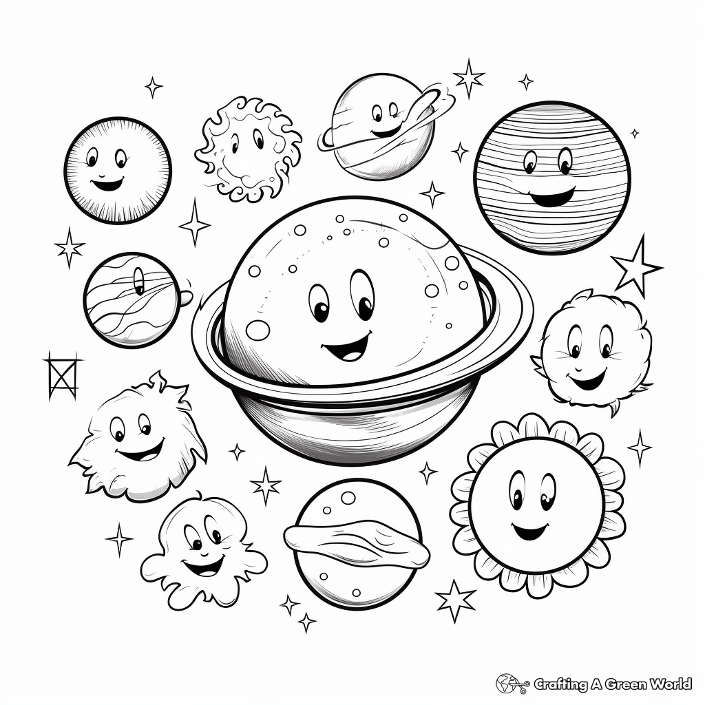 Solar system coloring pages